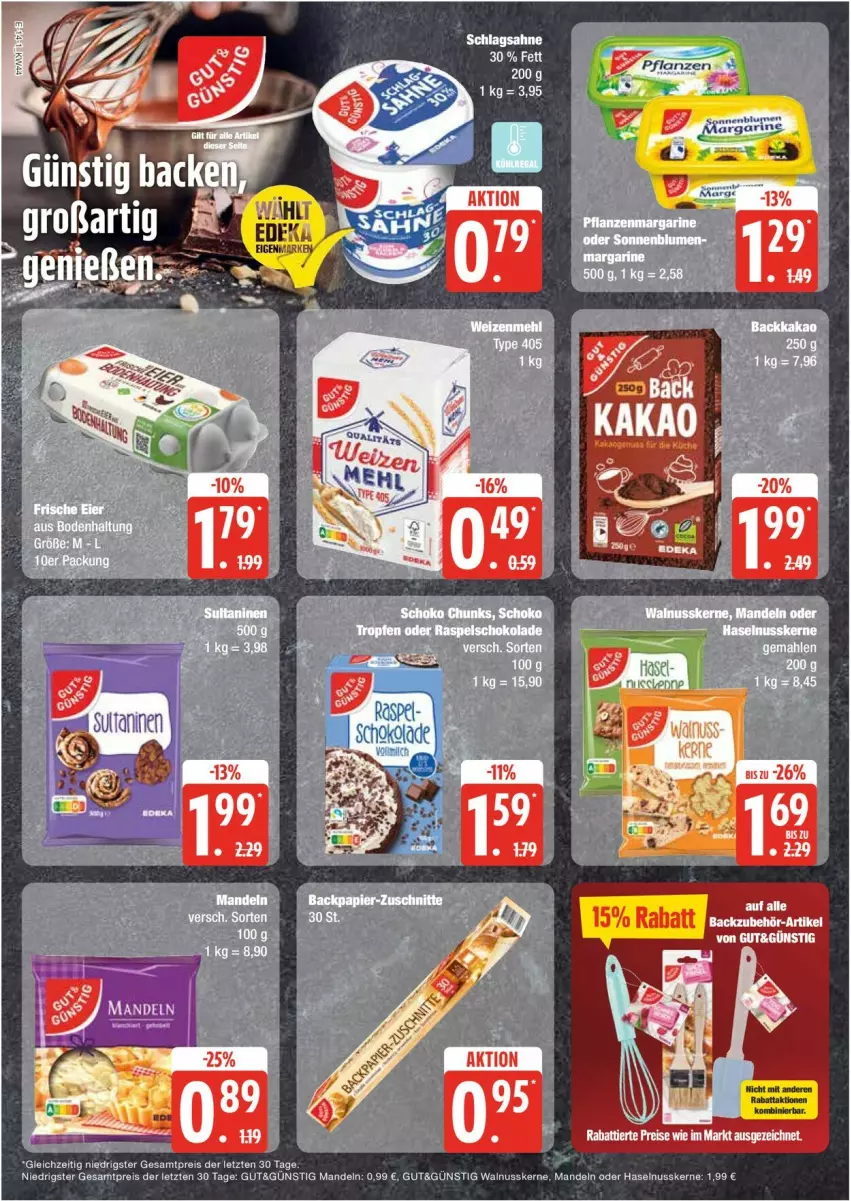 Aktueller Prospekt Edeka - Prospekte - von 28.10 bis 02.11.2024 - strona 14 - produkty: Backzubehör, eis, haselnuss, Hela, mandel, mandeln, nuss, reis, sahne, schlagsahne, schoko, schokolade, tee, Ti, walnuss, walnusskerne, ZTE