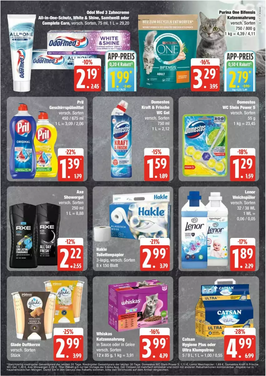 Aktueller Prospekt Edeka - Prospekte - von 28.10 bis 02.11.2024 - strona 17 - produkty: creme, eis, gelee, katzennahrung, Odol, odol med, purina, reis, sauce, Ti, zahncreme