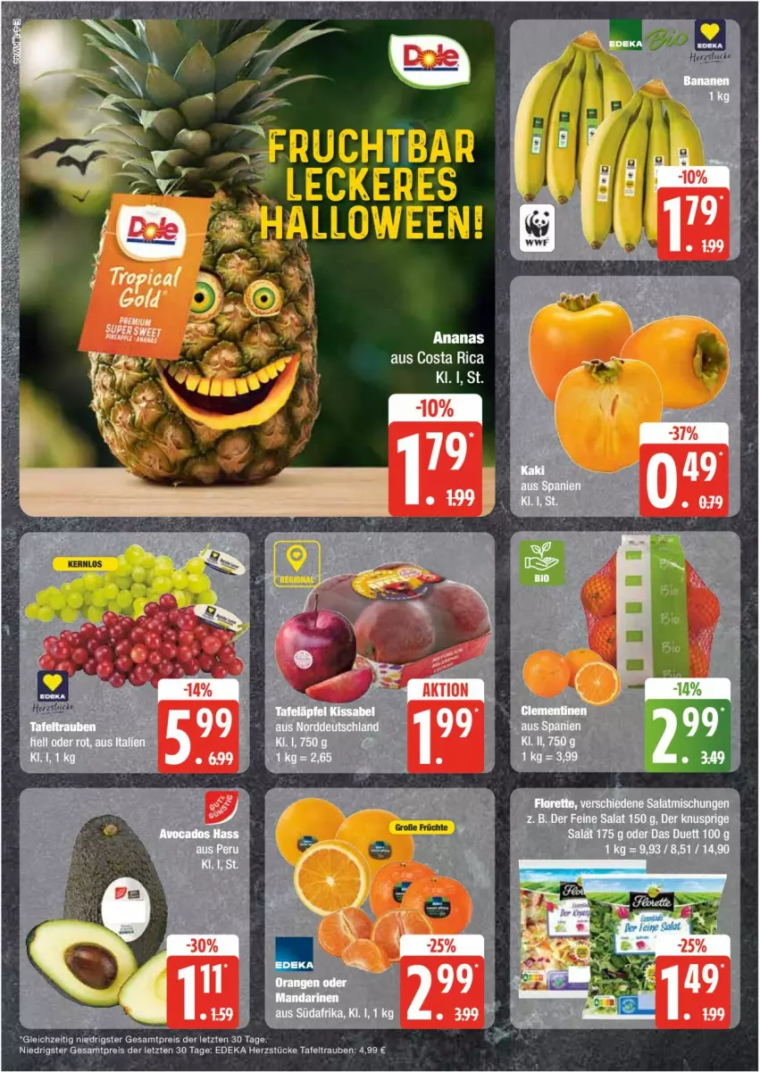 Aktueller Prospekt Edeka - Prospekte - von 28.10 bis 02.11.2024 - strona 4 - produkty: ananas, deka, eis, elle, ente, mandarine, mandarinen, reis, tafeltrauben, Ti, trauben, ZTE