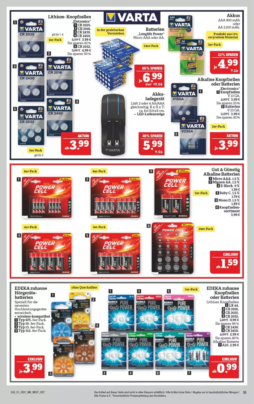 Aktueller Prospekt Marktkauf - Prospekt - von 19.12 bis 24.12.2021 - strona 35 - produkty: akku, batterie, batterien, deka, eis, elle, ladegerät, longlife, reis, rel, Ria, Spezi, teller, Ti, tisch, varta, WICK