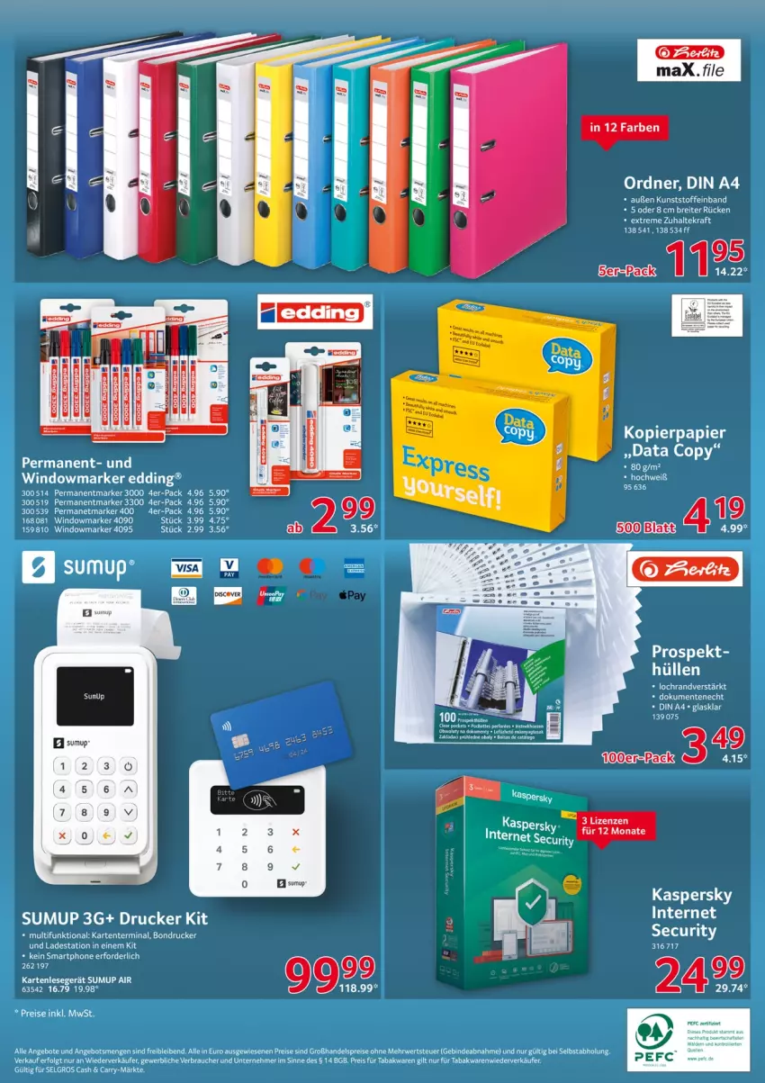 Aktueller Prospekt Selgros - Büro Kompakt - von 19.05 bis 01.06.2022 - strona 12 - produkty: angebot, angebote, Brei, din a4, drucker, eis, ente, kopierpapier, kraft, LG, ordner, papier, Rauch, reis, Ria, rwe, smartphone, tee, Ti