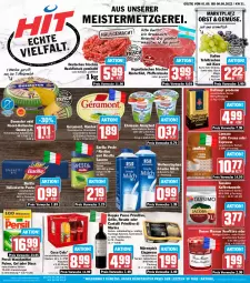 Gazetka promocyjna Hit - Prospekte - Gazetka - ważna od 06.08 do 06.08.2022 - strona 1 - produkty: almighur, almighurt, barilla, Becher, Beemster, bonne maman, caffè crema, cola, dallmayr, dallmayr prodomo, doppio passo, ehrmann, ehrmann almighurt, eis, espresso, filet, flasche, fleisch, französischer weichkäse, frische milch, frucht, géramont, gewürz, gouda, grill, grillo, hackfleisch, hackfleisch gemischt, holländischer schnittkäse, italienische pasta, kaffee, kaffeekapseln, Käse, konfitüre, lack, lavazza, mam, Meister, milch, mövenpick, mövenpick eis, natur, nuss, obst, oder espresso, passo, pasta, persil, persil waschmittel, pesto, pfeffer, primitivo, prodomo, reis, Ria, rind, rinder, rinderfilet, rosato, sauce, saucen, schnittkäse, schwein, schwein und rind, sim, steak, steaks, tafeltrauben, tassimo, Ti, tisch, trauben, vom schwein und rind, waschmittel, weichkäse, weidemilch, weihenstephan, wein, ZTE, zucker