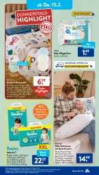 Gazetka promocyjna AldiSud - NÄCHSTE WOCHE - Gazetka - ważna od 17.02 do 17.02.2024 - strona 22 - produkty: aldi, baby-dry, Bau, baumwolle, bett, Betttuch, bettwäsche, eis, Kinder, kissen, Kissenbezug, Kugel, LG, mam, ndk, pampers, Pants, reis, renforcé-bettwäsche, Schal, Schale, senf, spannbetttuch, Ti, tuc, tücher, windeln, wolle