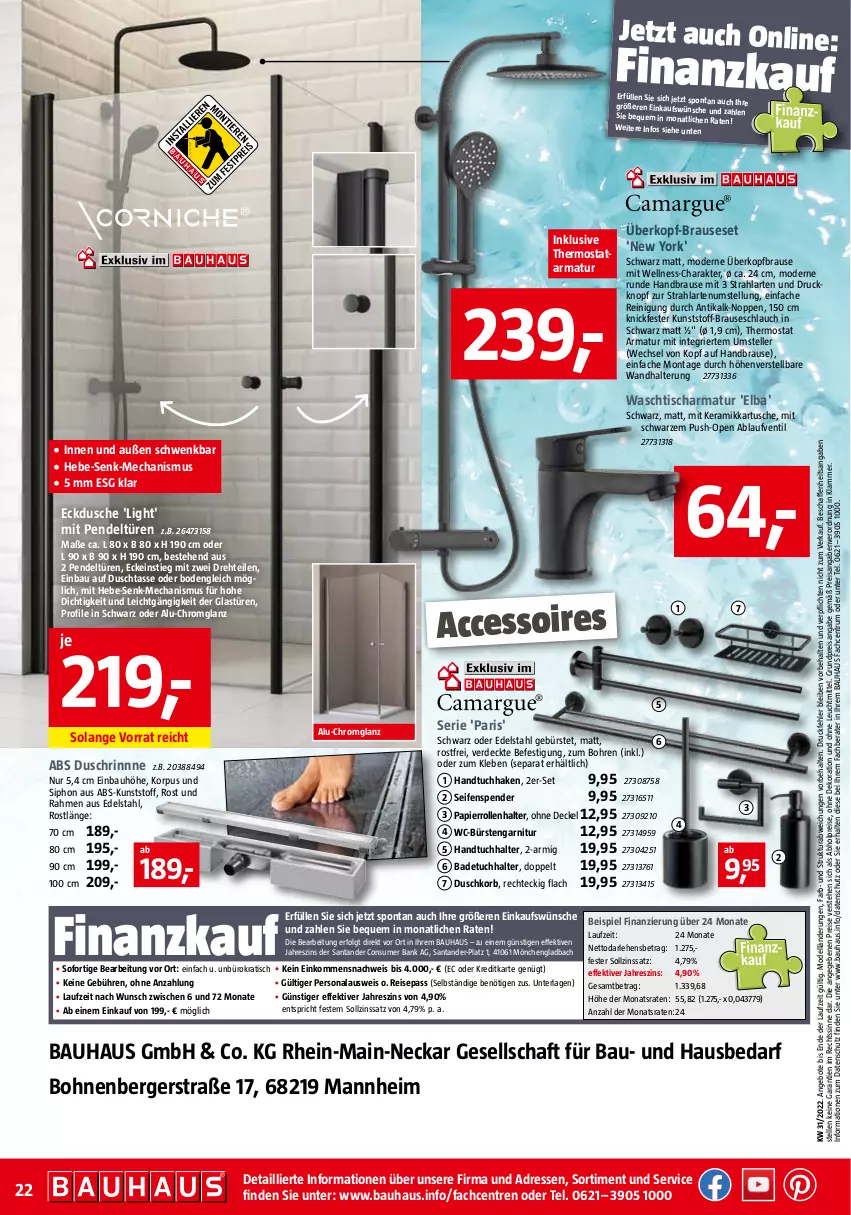 Aktueller Prospekt Bauhaus - Prospekte - von 30.07 bis 03.09.2022 - strona 23 - produkty: abholpreise, ACC, accessoires, angebot, angebote, armatur, Bad, badetuch, Bank, Bau, Berger, bohne, bohnen, brause, brauseschlauch, bürste, bürsten, decke, Deckel, dekoration, dell, dusche, edelstahl, eis, elle, erde, garnitur, Glastür, handbrause, handtuch, Handtuchhalter, korb, lamm, leuchtmittel, LG, Mode, papier, Papierrollenhalter, Persona, Reinigung, reis, rum, schlauch, Seife, seifenspender, tasse, teller, thermostat, Ti, tisch, tuc, usb, wandhalterung, waschtisch, waschtischarmatur, WC-Bürste, Yo