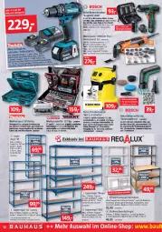 Gazetka promocyjna Bauhaus - Prospekte - Gazetka - ważna od 03.09 do 03.09.2022 - strona 13 - produkty: akku, auto, Bau, Brei, Holz, HP, koffer, ladegerät, LG, regal, rwe, schwerlastregal, Sport, tee, Ti, tisch, usb, werkzeug