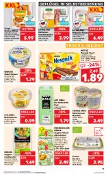 Gazetka promocyjna Kaufland - Prospekt - Gazetka - ważna od 20.09 do 20.09.2023 - strona 21 - produkty: angebot, angebote, aufstrich, Becher, bio, brot, brotaufstrich, brustfilet, chicken wings, cookie, creme, dell, drink, eier, eis, elle, exquisa, filet, fleisch, Fleischalternative, frikadellen, Geflügel, geschnetzeltes, hafer, Haferdrink, hähnchenflügel, Hähnchengeschnetzeltes, keks, maultaschen, natur, nesquik, nestlé, nuggets, nuss, purland, quark, rügenwalder, rügenwalder mühle, Schal, schnitzel, schoko, schwein, schweine, schweinefleisch, snack, soja, suppe, suppen, Tasche, taschen, Ti, Vegane Fleisch, wein, weine, Zelt