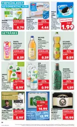 Gazetka promocyjna Kaufland - Prospekt - Gazetka - ważna od 20.09 do 20.09.2023 - strona 24 - produkty: alkohol, alpenmilch, Alwa, angebot, apfel, Apfelschorle, bier, bio, Brock, carlsberg, eier, eis, eistee, erfrischungsgetränk, escal, filet, fisch, franziskaner, frosta, frucht, getränk, getränke, kräuter, limette, limetten, mac, melone, melonen, Mett, metten, milch, milka, mineralwasser, Mio Mio, natur, oreo, pfirsich, pils, Premiumweiß, Rauch, schoko, schokolade, schorle, stieleis, tee, Ti, tiefkühlkost, vanille, volvic, wasser, wassermelone, wassermelonen, Wild, zitrone, zitronen, ZTE