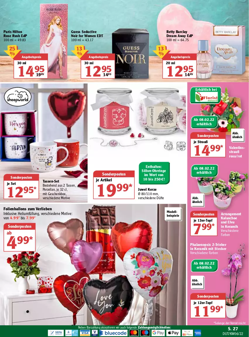 Aktueller Prospekt Globus - Prospekte - von 07.02 bis 12.02.2022 - strona 27 - produkty: angebot, angebotspreis, ball, bett, dell, eis, Geschenkbox, Kalanchoe, kerze, LG, Mode, Ohrringe, phalaenopsis, reis, ring, sonderposten, Spiele, tasse, Ti, Tiere, topf