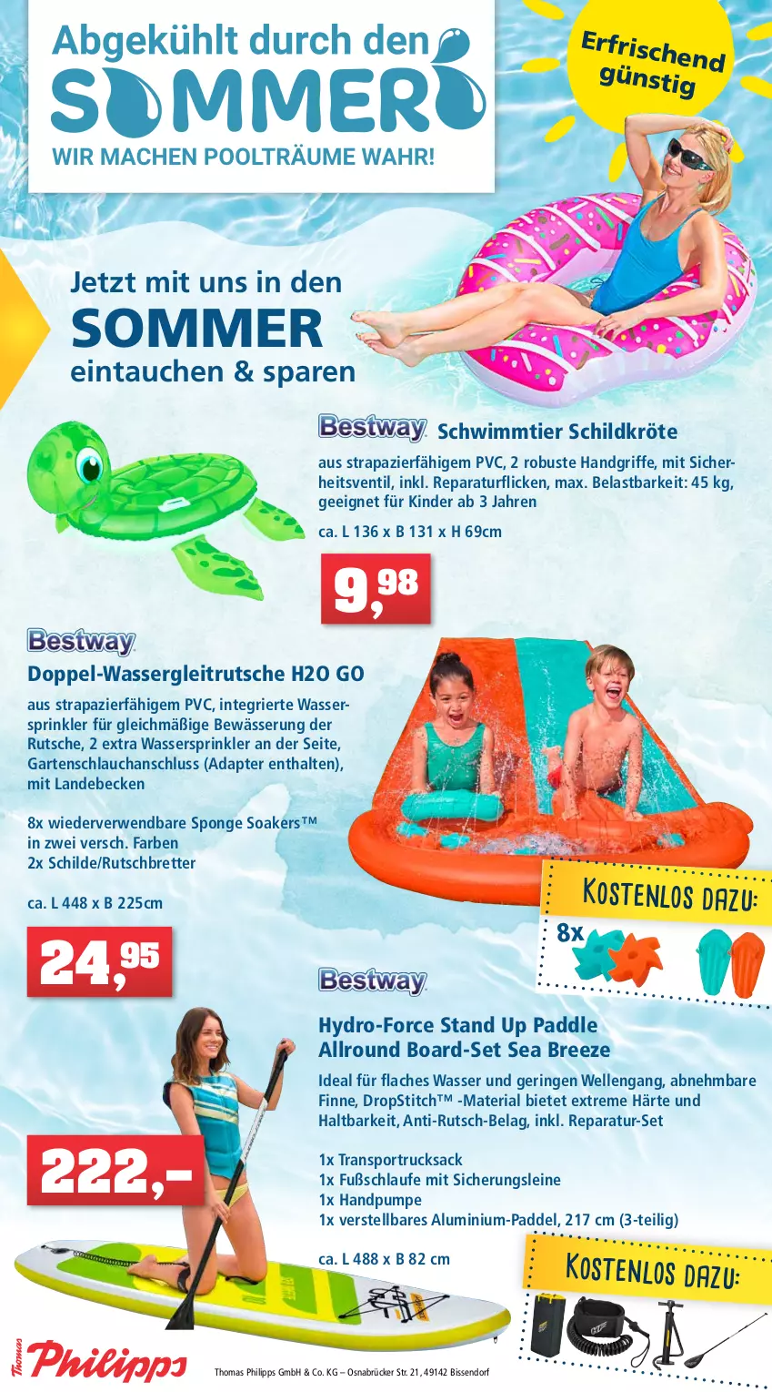 Aktueller Prospekt Thomas Philipps - Prospektwerbung - von 18.07 bis 23.07.2022 - strona 13 - produkty: adapter, bree, elle, Garten, gartenschlauch, Kinder, leine, Ria, ring, rucksack, rwe, sac, schlauch, Sport, Ti, wasser