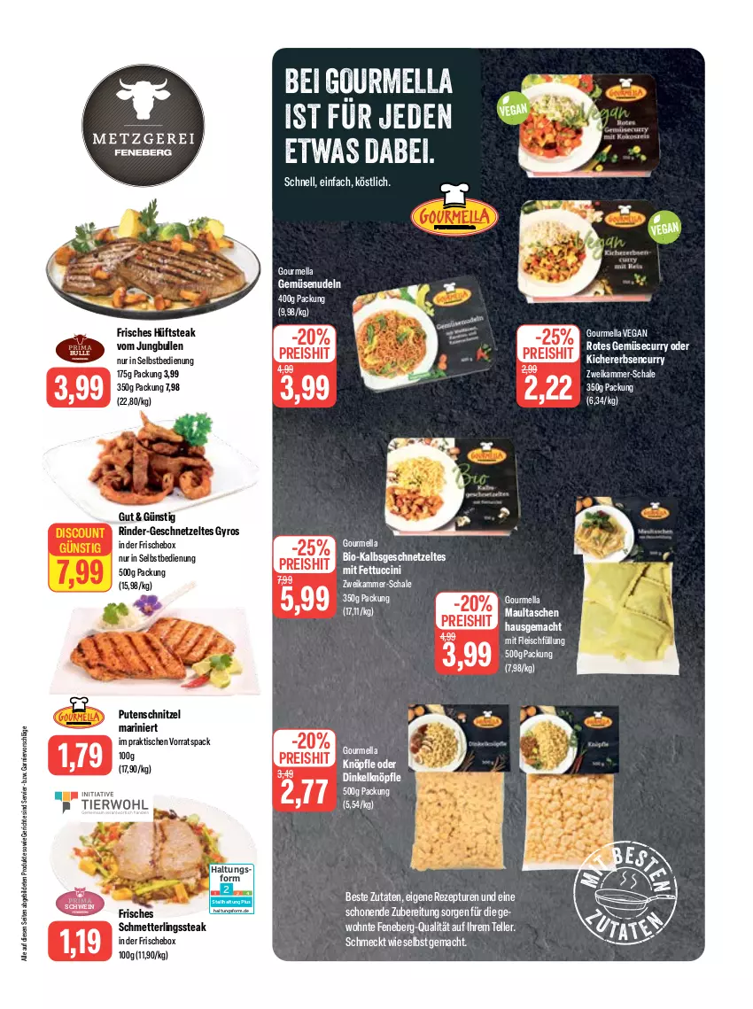 Aktueller Prospekt Feneberg - Prospekte - von 11.05 bis 13.05.2023 - strona 3 - produkty: bio, cin, curry, discount, eis, elle, erbsen, fleisch, garnier, geschnetzeltes, gyros, hüftsteak, jungbullen, kichererbsen, mac, maultaschen, Mett, nudel, nudeln, pute, putenschnitzel, reis, rezept, rind, rinder, Schal, Schale, Schmetterling, schnitzel, schwein, steak, Tasche, taschen, teller, Ti, tisch, tuc, wein, Zelt