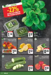 Gazetka promocyjna E Center - Angebote der Woche - Gazetka - ważna od 15.04 do 15.04.2023 - strona 4 - produkty: bio, bio-zitronen, bioland, ingwer, Schal, Schale, tafeläpfel, zitrone, zitronen, zucchini