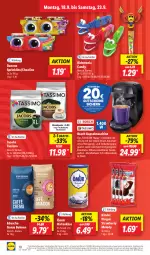 Gazetka promocyjna Lidl - Aktionsprospekt - Gazetka - ważna od 23.09 do 23.09.2023 - strona 12 - produkty: auto, bohne, bohnen, bosch, Clin, danone, eduscho, eis, elle, getränk, getränke, gutschein, hirtenkäse, jacobs, jacobs tassimo, Kapselmaschine, Käse, Kinder, kinder pingui, pingui, Reinigung, reis, sim, spülmaschinen, tasse, tassimo, teller, Ti, tisch, wasser, wassertank, Zelt