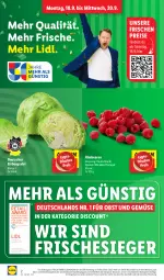 Gazetka promocyjna Lidl - Aktionsprospekt - Gazetka - ważna od 23.09 do 23.09.2023 - strona 2 - produkty: Abtei, angebot, beere, beeren, discount, eis, eisbergsalat, ente, frucht, himbeer, himbeere, himbeeren, magazin, obst, Obst und Gemüse, reis, salat, Ti, und gemüse