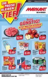 Gazetka promocyjna Markant - Prospekte - Gazetka - ważna od 22.10 do 22.10.2022 - strona 1 - produkty: angebot, angebote, Bau, beutel, chips, crunchips, drink, eis, elle, energy drink, ente, erdnuss, fleisch, froop, hackfleisch, hackfleisch gemischt, küche, lorenz, Müller, nuss, pils, pilsener, red bull, reis, rind, rwe, schwein, schwein und rind, tafeläpfel, Ti, uhr, wein, ZTE