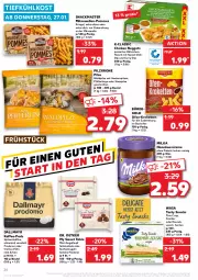 Gazetka promocyjna Kaufland - Gazetka - ważna od 02.02 do 02.02.2022 - strona 20 - produkty: angebot, aust, Austern, backofen, beutel, chicken nuggets, chili, cracker, creme, curry, d'oro, dallmayr, dip, Dr. Oetker, eis, elle, fleisch, haselnuss, Haselnusscreme, kaffee, kaffee-pads, Kette, Kroketten, krone, kuchen, Kugel, mikrowelle, milka, my sweet table, nuggets, nuss, Ofen, ohne palmöl, Pfifferlinge, pilze, pommes, prodomo, ring, schnitten, schoko, schokolade, snack, snacks, Steinpilze, Ti, tiefkühlkost, wasa, ZTE