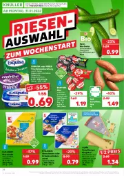 Gazetka promocyjna Kaufland - Gazetka - ważna od 02.02 do 02.02.2022 - strona 34 - produkty: angebot, babybel, Berger, Bergkäse, bier, bierschinken, bio, doppelrahmstufe, eis, exquisa, frischkäse, frischkäsezubereitung, gin, gurke, halbfester schnittkäse, Heu, heumilch, kartoffel, kartoffeln, Käse, kräuter, milch, miree, mozzarella, oder kräuter, reis, rel, schinken, schinkenwurst, schnittkäse, spitzenqualität, Süßkartoffeln, Ti, trolli, wurst, ZTE