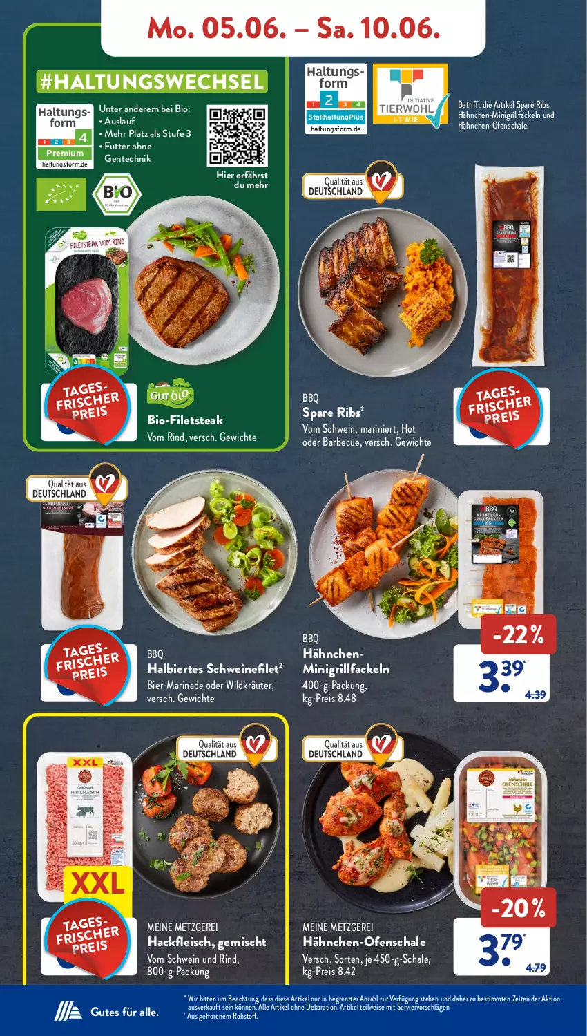 Aktueller Prospekt AldiSud - NÄCHSTE WOCHE - von 05.06 bis 10.06.2023 - strona 5 - produkty: alle artikel ohne dekoration, barbecue, bier, bio, dekoration, eis, ente, filet, filets, fleisch, grill, grillfackeln, gsw, hackfleisch, kräuter, marinade, Ofen, reis, rind, Schal, Schale, schwein, schwein und rind, schweine, schweinefilet, spare ribs, steak, Ti, vom schwein und rind, wein, weine, Wild, ZTE