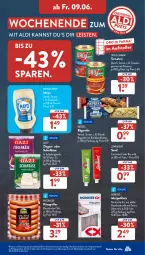 Gazetka promocyjna AldiSud - NÄCHSTE WOCHE - Gazetka - ważna od 10.06 do 10.06.2023 - strona 30 - produkty: aldi, alle artikel ohne dekoration, auer, baguette, Bau, Bauer, bio, butter, chili, dekoration, eis, elle, filet, filets, flasche, gin, grill, Käse, knoblauch, Knoblauchbutter, kräuter, kräutern, löwensenf, matjes, Matjesfilet, matjesfilets, meggle, miracel, miracel whip, mit knoblauch, Nordsee, oro di parma, Rauch, reis, salz, sauce, schafkäse, senf, Sylter, teller, Ti, tomate, tomaten, Tomaten Passiert, wiesbauer, Yo, ZTE