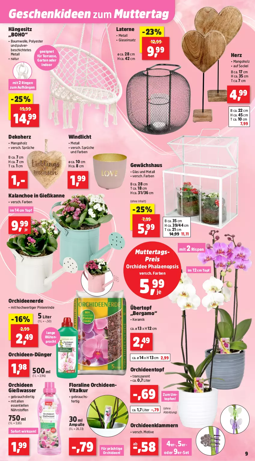Aktueller Prospekt Thomas Philipps - von 04.05 bis 09.05.2026 - strona 13 - produkty: Bau, baumwolle, Blüte, dünger, eis, elle, erde, Garten, Gewächshaus, Gießkanne, Holz, Kalanchoe, Klammern, lamm, laterne, mango, natur, orchidee, orchideen, Orchideenerde, Orchideenklammer, phalaenopsis, Rauch, reis, rind, ring, Ti, topf, Topfen, übertopf, vita, wasser, windlicht, wolle