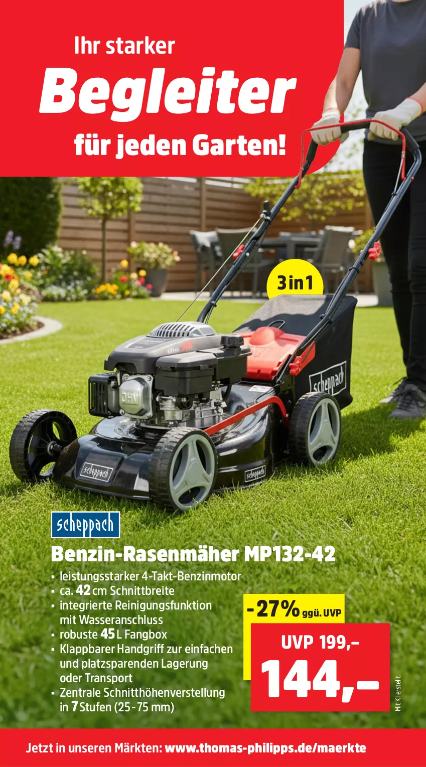 Aktueller Prospekt Thomas Philipps - von 04.05 bis 09.05.2026 - strona 22 - produkty: Brei, eis, Garten, rasen, rasenmäher, Reinigung, Sport, Ti, wasser