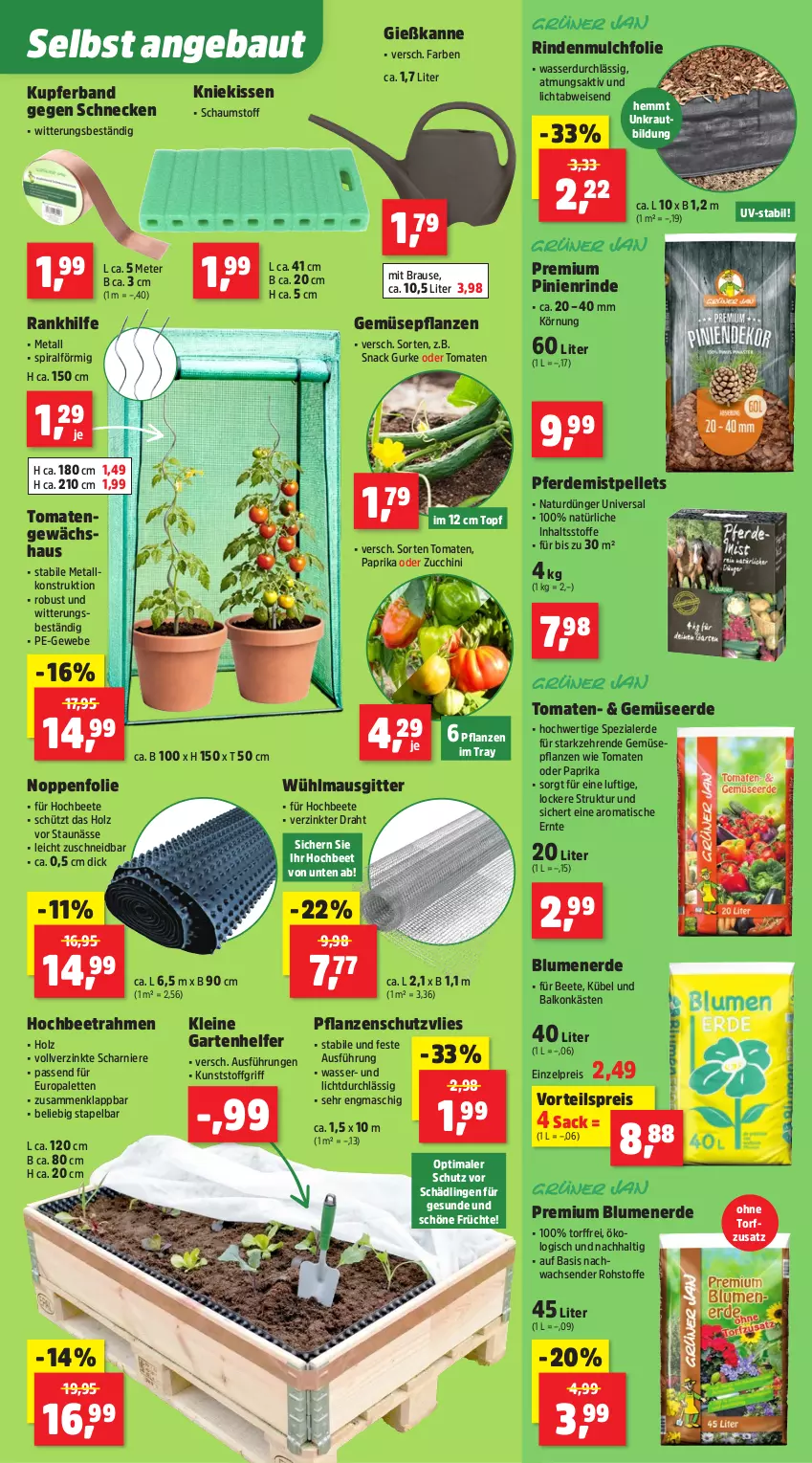 Aktueller Prospekt Thomas Philipps - von 04.05 bis 09.05.2026 - strona 7 - produkty: Bau, blume, blumen, blumenerde, brause, Draht, dünger, eis, elle, erde, früchte, Garten, Gießkanne, gurke, Holz, kissen, Kniekissen, Kraut, leine, Maus, natur, Palette, paprika, Pellets, pflanze, pflanzen, reis, rind, rindenmulch, sac, snack, Spezi, Ti, tisch, tomate, tomaten, topf, vorteilspreis, wasser, zucchini