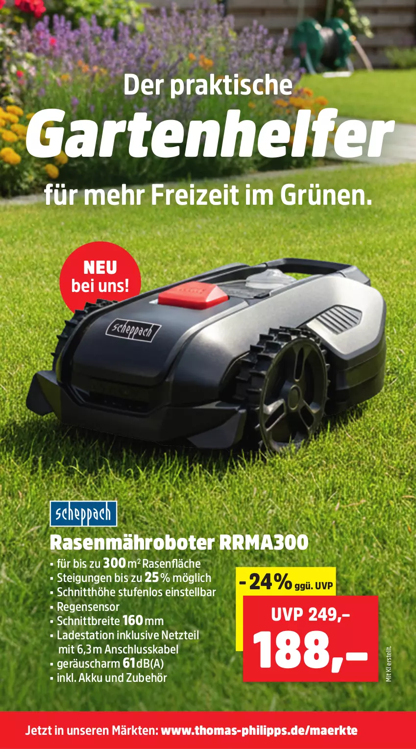 Aktueller Prospekt Thomas Philipps - von 04.05 bis 09.05.2026 - strona 9 - produkty: akku, Brei, Garten, mähroboter, rasen, senf, Ti, tisch, ZTE