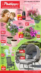 Gazetka promocyjna Thomas Philipps - Gazetka - ważna od 09.05 do 09.05.2026 - strona 1 - produkty: abdeckhaube, Garten, gartenstuhl, hocker, Kinder, kissen, klappsessel, Kranz, LG, Lobelie, loungesessel, petunie, pflanze, pflanzen, quad, Quadro, rosen, sekt, sessel, sitzkissen, stuhl, Ti, topf, übertopf, Untersetzer