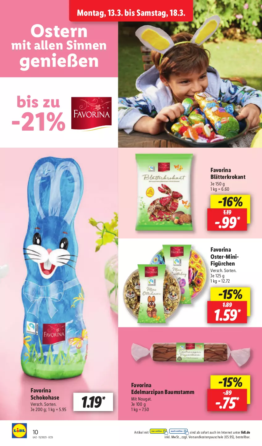 Aktueller Prospekt Lidl - Aktionsprospekt - von 13.03 bis 18.03.2023 - strona 12 - produkty: Bau, Edelmarzipan, marzipan, ndk, Schal, Schale, schoko, Ti