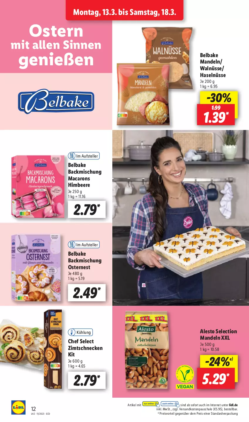 Aktueller Prospekt Lidl - Aktionsprospekt - von 13.03 bis 18.03.2023 - strona 16 - produkty: alesto, backmischung, beere, eis, elle, himbeer, himbeere, mac, Macarons, mandel, mandeln, ndk, preisvorteil, reis, Schal, Schale, teller, Ti