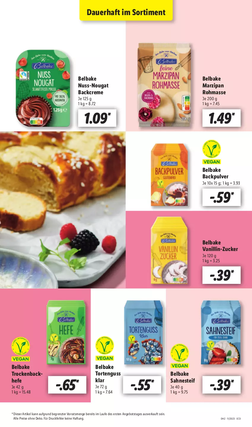 Aktueller Prospekt Lidl - Aktionsprospekt - von 13.03 bis 18.03.2023 - strona 19 - produkty: angebot, auer, creme, eis, Hefe, marzipan, nuss, reis, sahne, sahnesteif, Ti, torte, tortenguss, ZTE, zucker