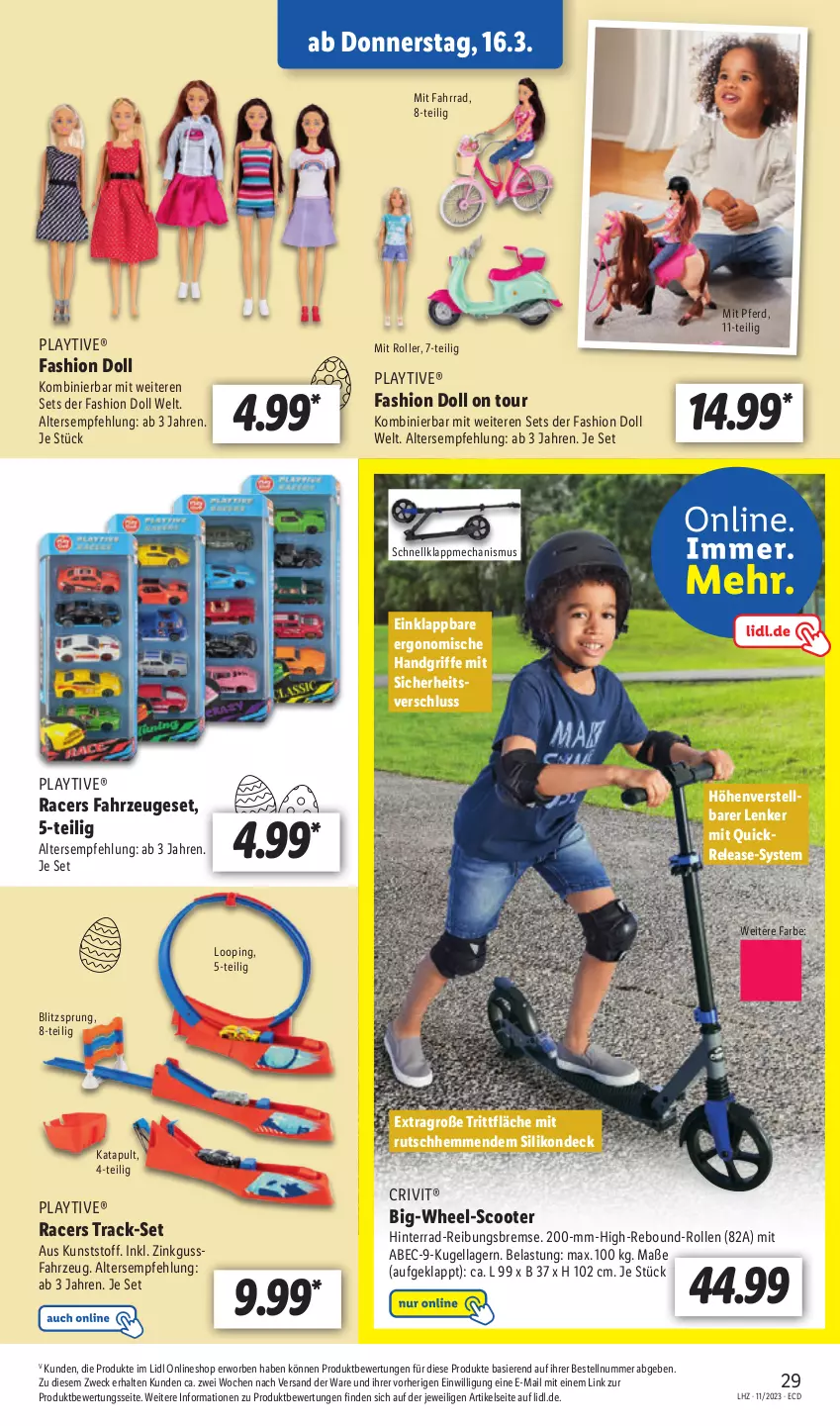 Aktueller Prospekt Lidl - Aktionsprospekt - von 13.03 bis 18.03.2023 - strona 37 - produkty: acer, crivit, Fahrrad, Kugel, rel, Roller, scooter, Ti, weck