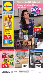 Gazetka promocyjna Lidl - Aktionsprospekt - Gazetka - ważna od 18.03 do 18.03.2023 - strona 1 - produkty: akku, aktionspreis, angebot, angebote, Bad, bambus, bier, bio, coupon, eis, kakao, milch, Müller, müllermilch, reis, schneidebrett, Ti, ZTE