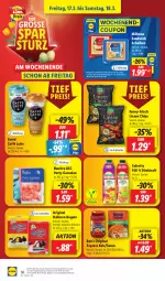 Gazetka promocyjna Lidl - Aktionsprospekt - Gazetka - ważna od 18.03 do 18.03.2023 - strona 44 - produkty: alkohol, angebot, Ben’s Original, Bona, caffè latte, chips, coupon, direktsaft, drucker, eis, elle, emmi, Engel, funny-frisch, garnelen, gin, kerze, Kugel, latte, linsen, Milbona, papier, reis, saft, sandwich, sauce, teller, Ti, vita, ZTE