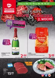 Gazetka promocyjna Selgros - Food - Gazetka - ważna od 19.10 do 19.10.2022 - strona 1 - produkty: Bad, Brei, eis, flasche, LG, Meister, nudel, nudeln, reis, rind, rinder, rotkäppchen, sekt, steak, steaks, tee, Ti, Zabler