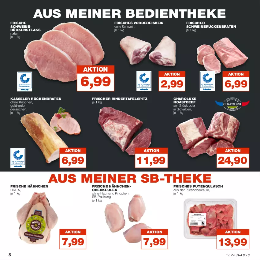 Aktueller Prospekt Real - von 14.11 bis 19.11.2022 - strona 8 - produkty: beef, braten, eis, Frische Hähnchen, gulasch, kasseler, natur, pute, Putenoberkeule, reis, rind, rinder, roastbeef, Rückenbraten, Rückensteak, rückensteaks, schwein, schweine, schweinerücken, steak, steaks, tafelspitz, Ti, wein, weine