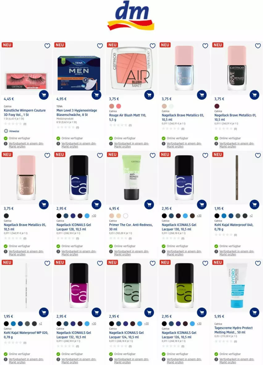 Aktueller Prospekt Dm Drogerie - Prospekte - von 01.09 bis 08.09.2022 - strona 13 - produkty: creme, eis, lack, LG, Nagellack, rouge, tagescreme, Tena Men, Ti