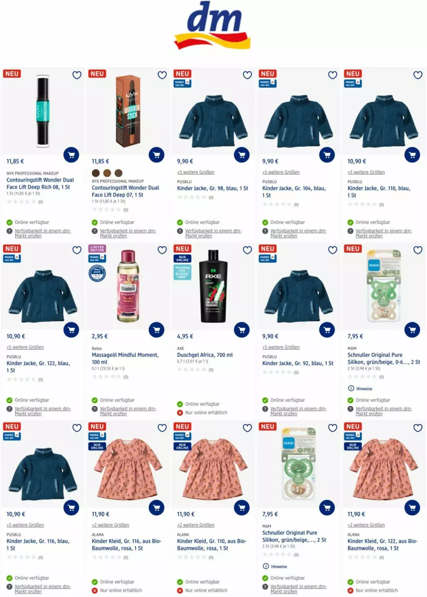 Aktueller Prospekt Dm Drogerie - Prospekte - von 01.09 bis 08.09.2022 - strona 5 - produkty: Bau, baumwolle, bio, duschgel, eis, gin, Jacke, Kinder, kleid, mam, ring, Ti, usb, wolle