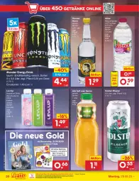 Gazetka promocyjna Netto Marken-Discount - Filial-Angebote - Gazetka - ważna od 02.09 do 02.09.2023 - strona 22 - produkty: Alwa, bestpreis, coupon, coupons, drink, eis, energy drink, frucht, getränk, getränke, holsten, holsten pilsener, mac, magazin, mineralwasser, mit frucht, monster, Monster Energy, ndk, Nektar, pils, pilsener, reis, saft, thomas henry, Ti, vitrex, wasser, zucker