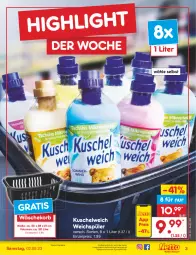Gazetka promocyjna Netto Marken-Discount - Filial-Angebote - Gazetka - ważna od 02.09 do 02.09.2023 - strona 3 - produkty: angebot, bestpreis, eis, korb, Kuschelweich, reis, Ti, wäschekorb, weichspüler, ZTE