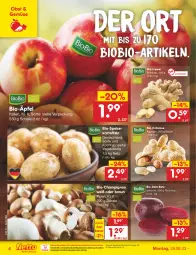 Gazetka promocyjna Netto Marken-Discount - Filial-Angebote - Gazetka - ważna od 02.09 do 02.09.2023 - strona 4 - produkty: asti, bestpreis, beutel, bio, biobio, braun, champignon, eis, erdnüsse, ingwer, kartoffel, kartoffeln, ndk, obst, reis, rote bete, Schal, Schale, speisekartoffeln, Ti
