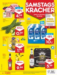 Gazetka promocyjna Netto Marken-Discount - Filial-Angebote - Gazetka - ważna od 02.09 do 02.09.2023 - strona 46 - produkty: alkohol, angebot, angebote, aperol, asti, bestpreis, brokkoli, burger, discount, eis, fleisch, gurke, gurken, Holz, kracher, krombache, krombacher, krombacher pils, marken-discount, milch, ndk, pils, reis, schnitzel, schwein, schweine, spinat, Ti, vollmilch, wein, weine, ZTE