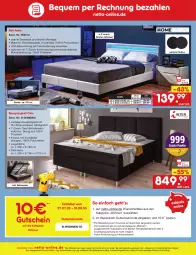 Gazetka promocyjna Netto Marken-Discount - Filial-Angebote - Gazetka - ważna od 02.09 do 02.09.2023 - strona 53 - produkty: angebot, Bau, beleuchtung, bett, bettkasten, boxspringbett, Brei, eis, erde, federkern, federkernmatratze, fernbedienung, gutschein, gutscheine, Holz, kernmatratze, komfortschaummatratze, korb, latte, led-beleuchtung, Liege, matratze, mikrofaser, ndk, reis, Ria, ring, Schaummatratze, Tasche, taschen, taschenfederkernmatratze, Ti, topper, ZTE