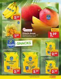 Gazetka promocyjna Netto Marken-Discount - Filial-Angebote - Gazetka - ważna od 02.09 do 02.09.2023 - strona 9 - produkty: ananas, Ananasstücke, angebot, asti, banane, bananen, chips, chiquita, kokos, mango, mangos, Physalis, reifen, Schal, Schale, snack, snacks, Ti, ZTE