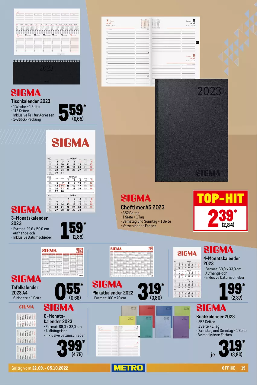 Aktueller Prospekt Metro - Office Spezial - von 22.09 bis 05.10.2022 - strona 19 - produkty: brut, buch, Clin, eis, elle, lamm, office, papier, reis, Ria, Ti, timer, tisch, top-hit