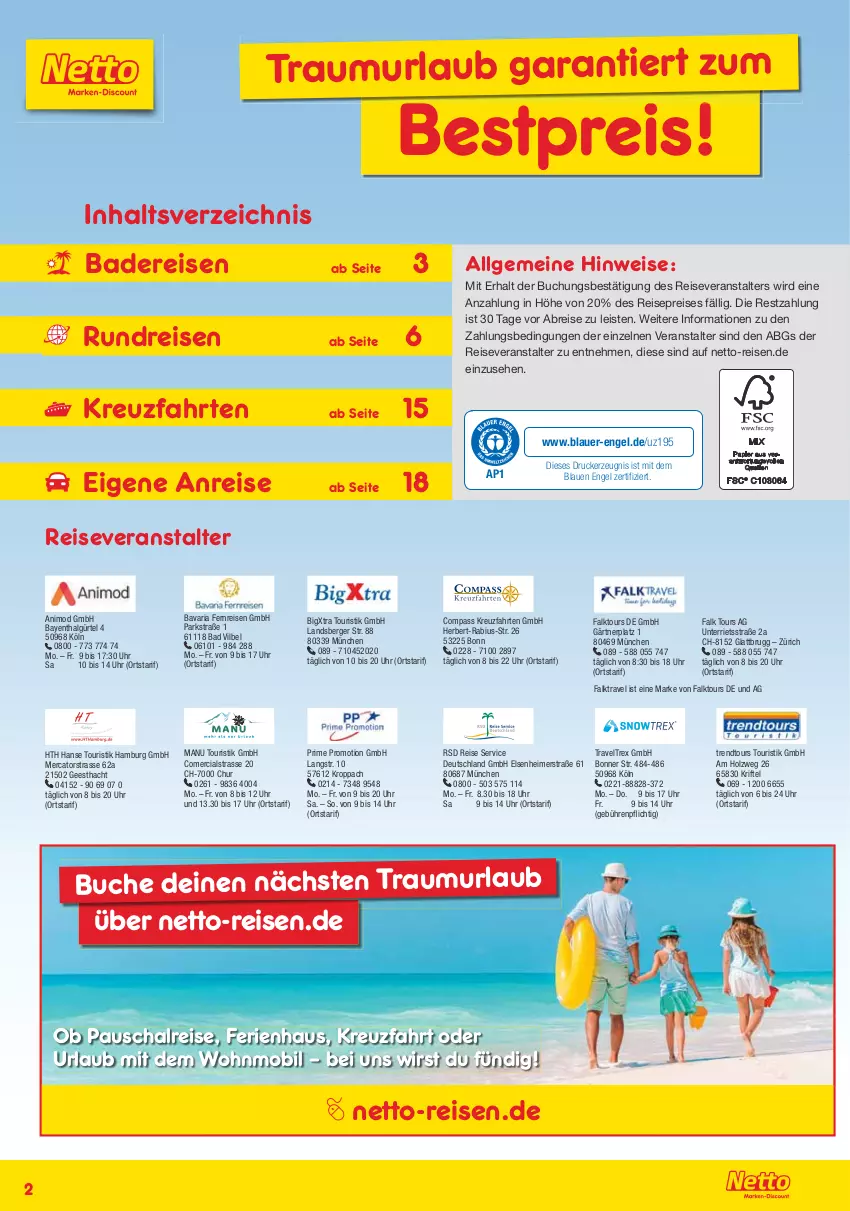 Aktueller Prospekt Netto Marken-Discount - Reisemagazin August - von 01.08 bis 31.08.2021 - strona 2