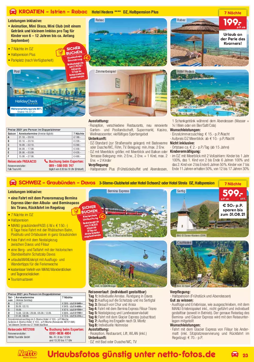 Aktueller Prospekt Netto Marken-Discount - Reisemagazin August - von 01.08 bis 31.08.2021 - strona 23