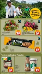Gazetka promocyjna Rewe - Prospekte - Gazetka - ważna od 16.09 do 16.09.2023 - strona 11 - produkty: Becher, bio, blume, blumen, Blumenstrauß, caffe, cin, cookie, cookies, creme, eis, griesson, latte, nuss, nuss-nougat-creme, rewe bio, rosen, starbucks, Ti