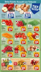 Gazetka promocyjna Rewe - Prospekte - Gazetka - ważna od 16.09 do 16.09.2023 - strona 5 - produkty: beere, beeren, bio, blume, blumen, Blumenstrauß, bohne, bohnen, braun, Buschbohnen, champignon, champignons, chrysanthemen, eis, Germ, himbeer, himbeere, himbeeren, Kürbis, möhren, paprika, pflanze, radieschen, reis, rispentomaten, Romatomaten, rote tafeläpfel, Schal, Schale, snack, Speisezwiebeln, tafeläpfel, Ti, tiefpreis, tomate, tomaten, topf, zwiebel, zwiebeln