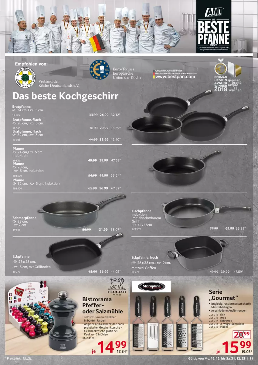 Aktueller Prospekt Selgros - Nonfood - von 19.12 bis 31.12.2022 - strona 11 - produkty: bratpfanne, edelstahl, fisch, Geschenktasche, geschirr, grill, HP, pfanne, schmorpfanne, Tasche, Ti