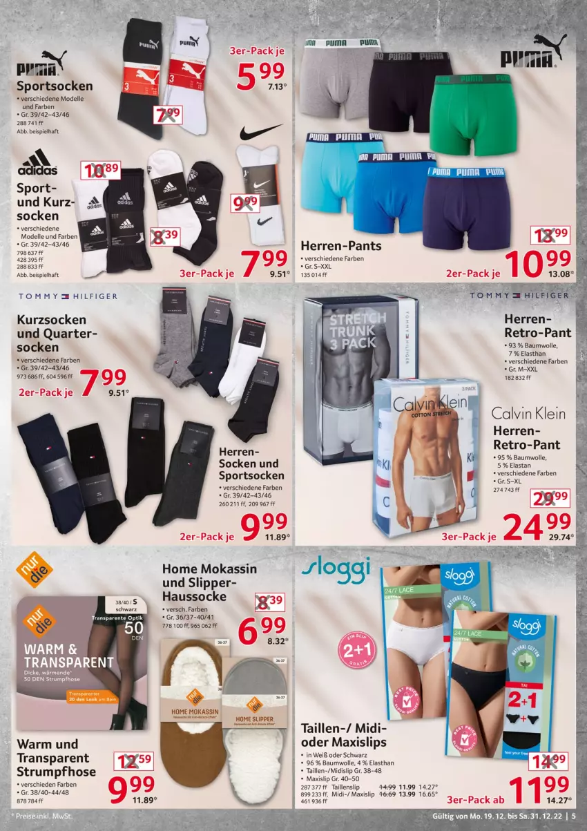 Aktueller Prospekt Selgros - Nonfood - von 19.12 bis 31.12.2022 - strona 5 - produkty: Bau, baumwolle, dell, eis, elle, herren-pants, hose, Mode, Pants, rum, slip, Slipper, slips, socken, Sport, sportsocken, Strumpfhose, Taillenslip, wolle